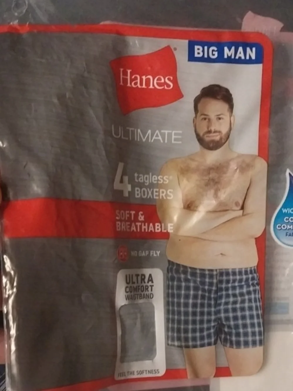 Hanes Plaid Boxers Mens 2XB 48-50 Waist